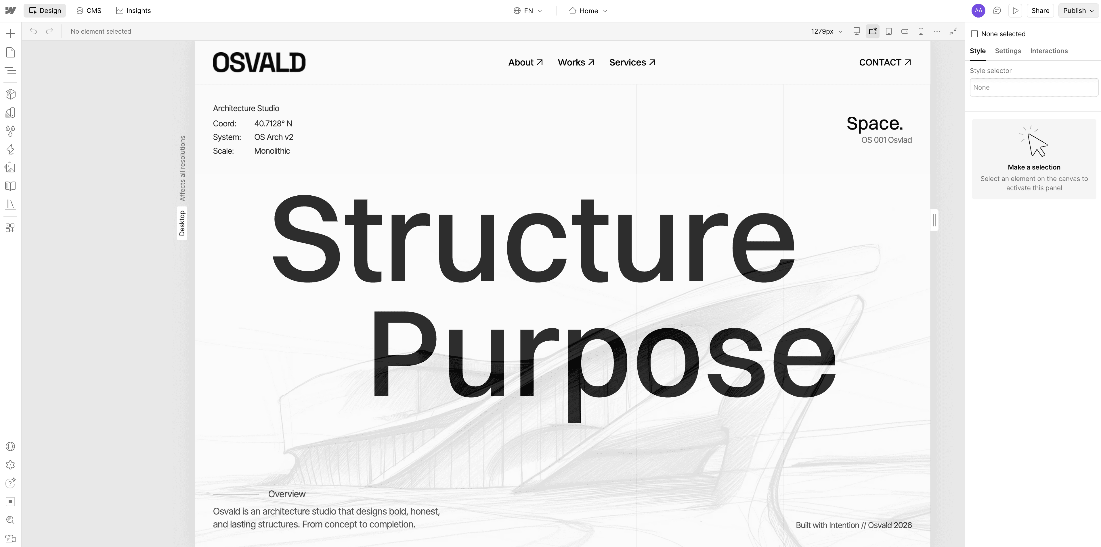 Information architecture redesign interface